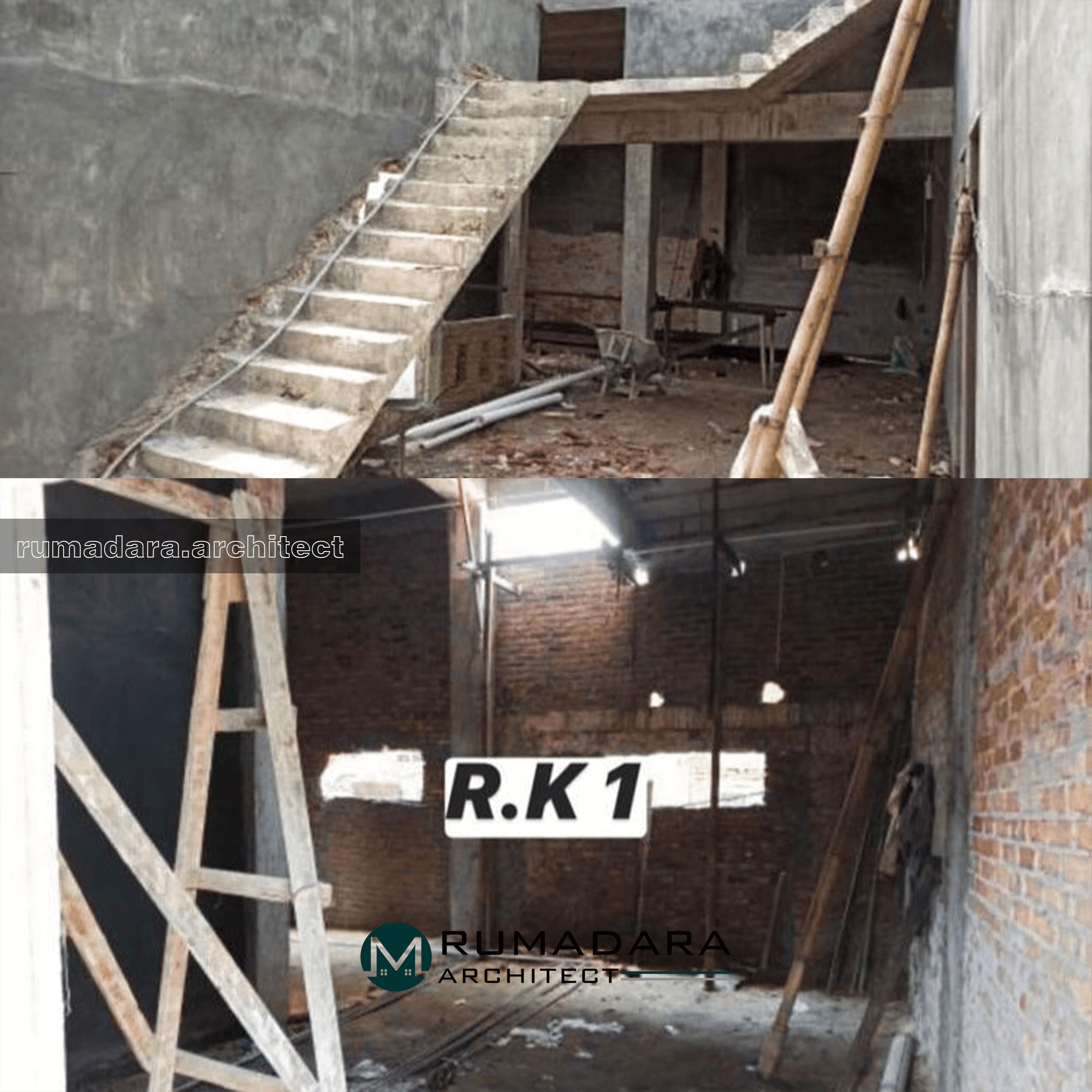 Pengerjaan susunan batu bata